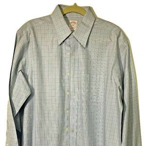 Brooks Brothers Men SIZE 16 1/2 4/5 Blue Checkered